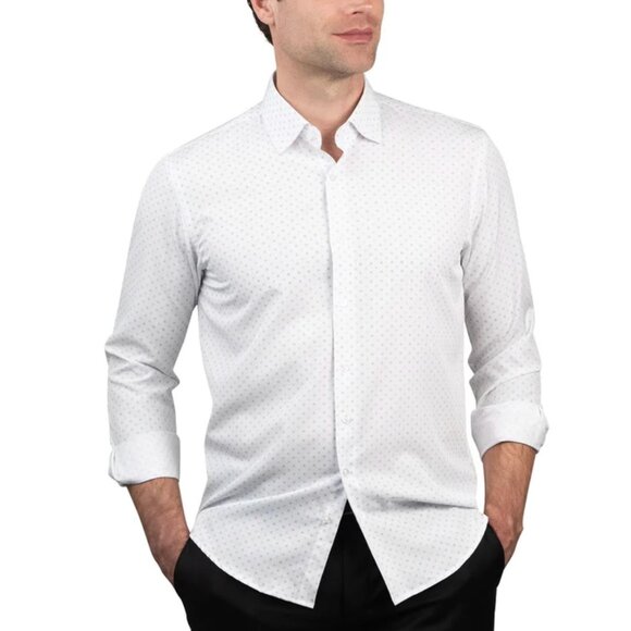 NWT Nautica Men's Performance Dress Shirt -- Iron free - Picture 4 of 9